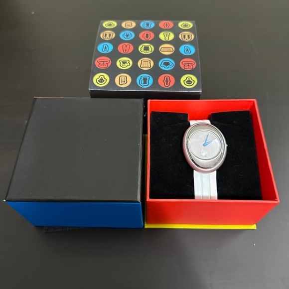 Alessi Women's AL19000 Millennium White Tri-Color Strap Watch - Picture 2 of 3